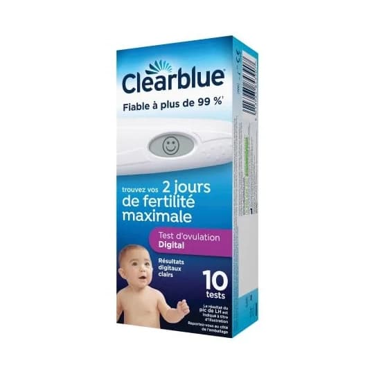 Clearblue test d’ovulation clearblue digital – boite de 10 tests — Pharmacie Roquette Arles by Nexum