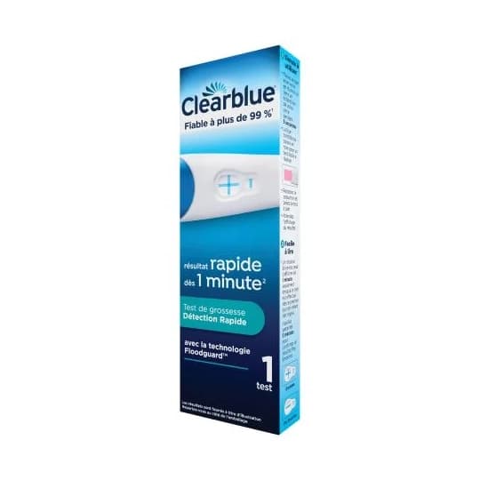 Test de grossesse Clearblue Détection Rapide, Kit avec 1 test — Pharmacie Lafayette de Roubaix