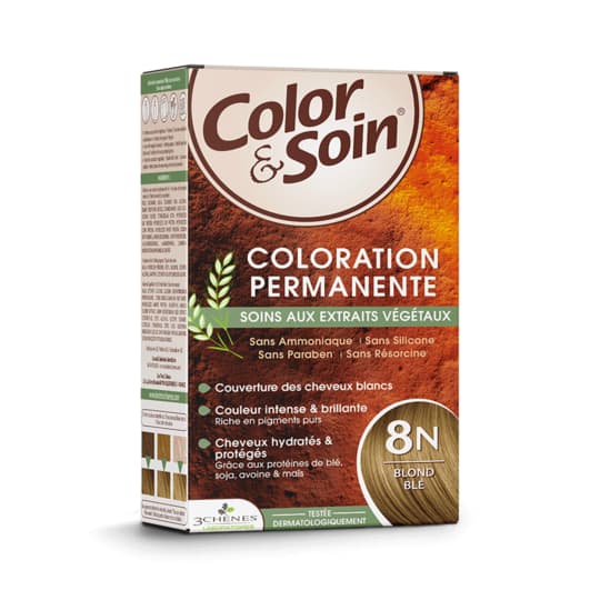 Les 3 chênes color & soin coloration permanente teinte blond blé - 8n — Pharmacie du Soleil Elsie Santé