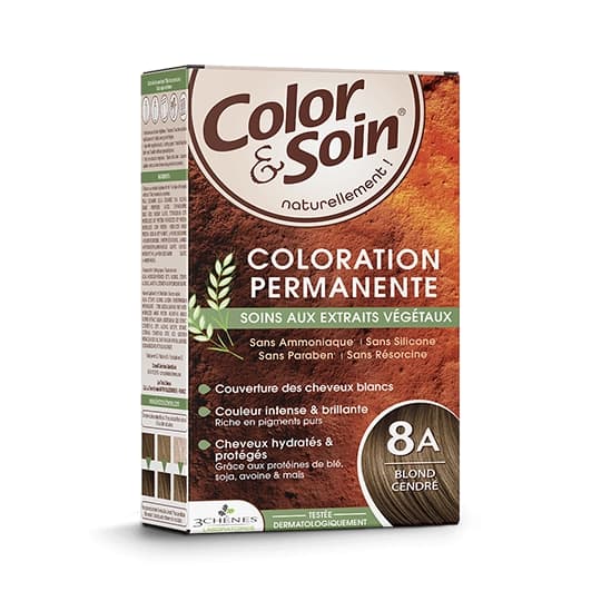 Les 3 chênes color & soin coloration permanente teinte blond cendré - 8a — Pharmacie du Soleil Elsie Santé