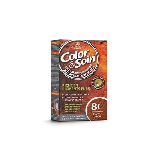 Les 3 Chênes Color & Soin Coloration Permanente, Teinte Blond Cuivré 8C — Pharmacie Pharmagreen Boucicaut