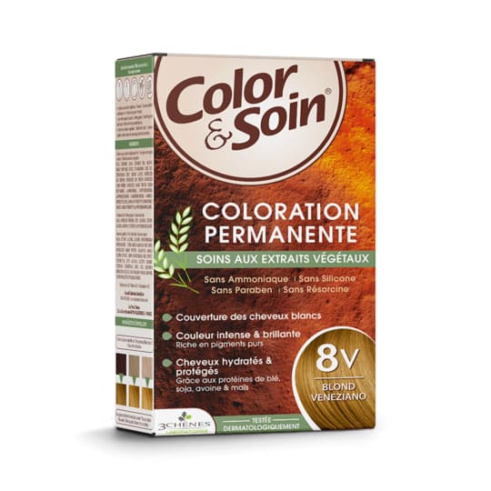 Les 3 chênes color & soin coloration permanente teinte blond veneziano - 8v — Pharmacie de l’Arc