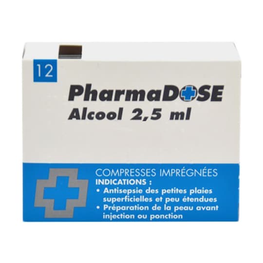 ALCOOL MEDICAL GILB 2,5ML COMP 12 — Pharmacie des Cascades