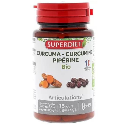 SUPERDIET CURCUM PIPERI BIO GEL45 — Pharmacie Du Village Santé