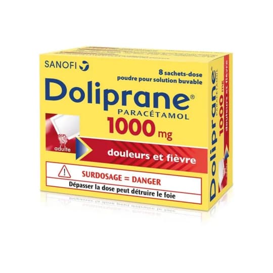 DOLIPRANE 1 000MG SACHET 8 — Pharmacie de la Rocade - Annecy