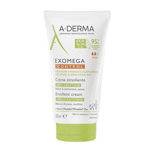 A-DERMA EXOMEGA CONT CR EMOL 50ML — Pharmacie Européenne 24/24 de la place de clichy