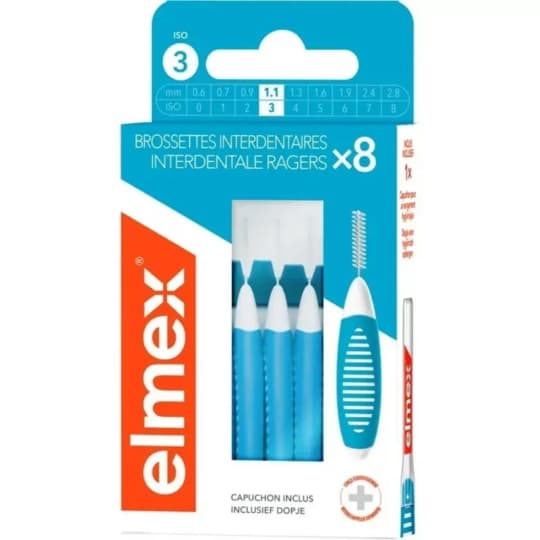 ELMEX BROSS INTERDENT T3 1.1MM 8 — Pharmacie Carnot