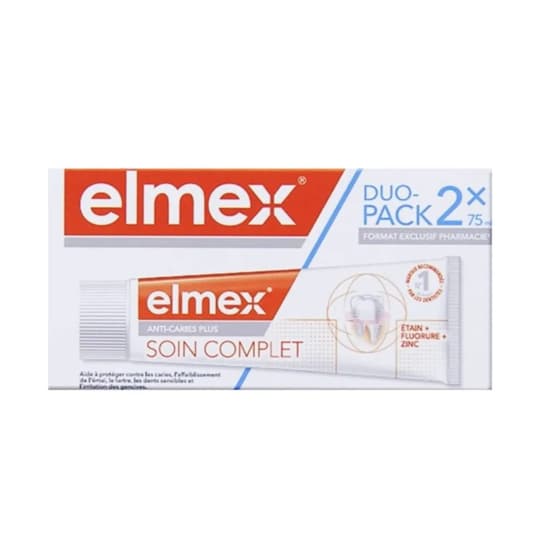ELMEX DENT SOIN COMPLET 75ML DUO — Pharmacie de la Plaine - Saint-Denis