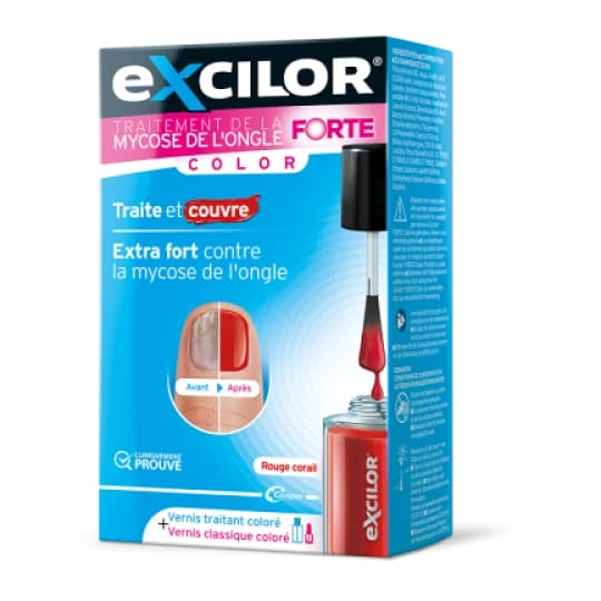 EXCILOR FORTE COLOR ONGLE RED 30ML — Pharmacie du Grand Vitrolles