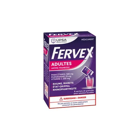 FERVEX ADULTES FRAMBOISE SACH 8 — Pharmacie Erlon