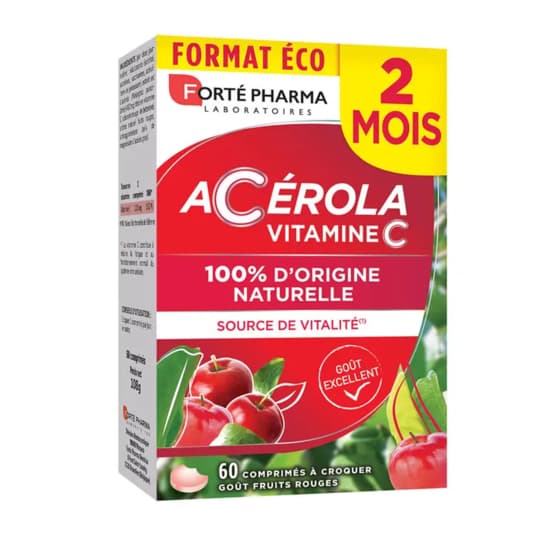ACEROLA FORTE PHARMA CPR CROQ 60 — Pharmacie Pharmagreen Boucicaut