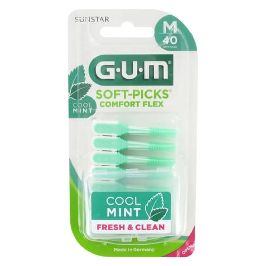 GUM SOFT-PICKS COMF FLEX MINT M 40 — Pharmacie Comedie