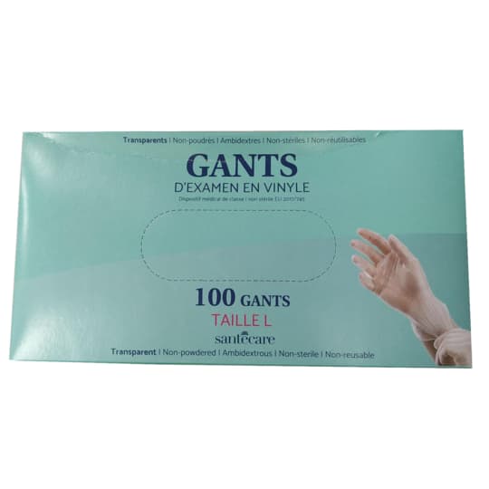 SANTECARE GANT VINYLE TRANSP NP TL — Pharmacie Saint Gervais