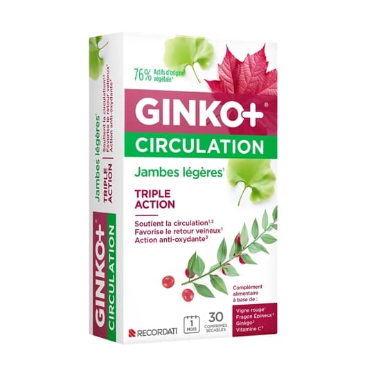 GINKO+ CIRCULATION CPR 30 — Pharmacie Centrale Boulogne by Nexum
