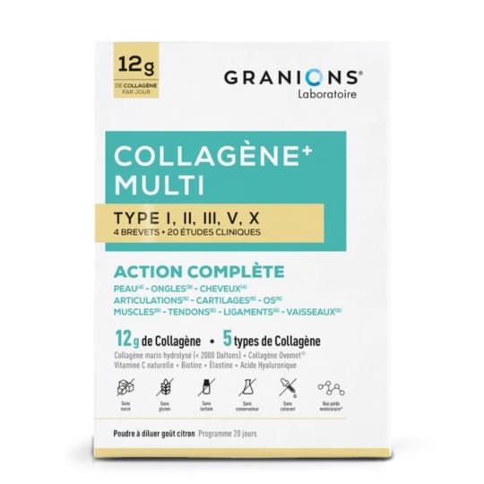 GRANIONS COLLAGENE+ MULTI PDR 260G — Pharmacie Pharmagreen Boucicaut