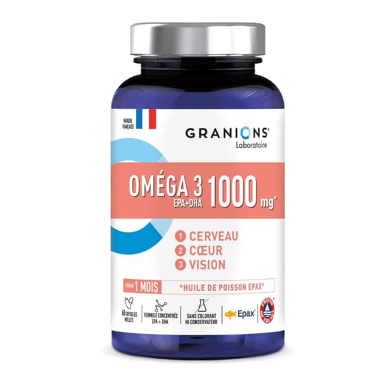 GRANIONS OMEGA3 1000MG CAPS 60 — Pharmacie Riviera
