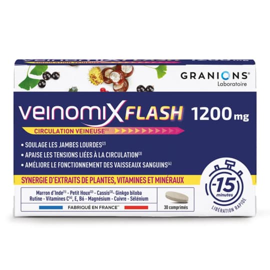 GRANIONS VEINOMIX FLASH CPR 30 — Grande Pharmacie de Grenelle