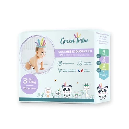 GREEN TRIBU COUCHE 4-9KG T3 26 — Pharmacie des Cascades