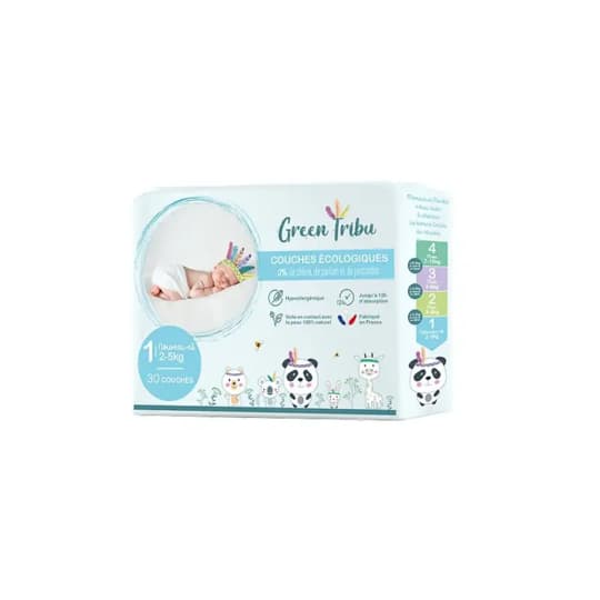 GREEN TRIBU COUCHE 2-5KG T1 30 — Pharmacie du Pilori