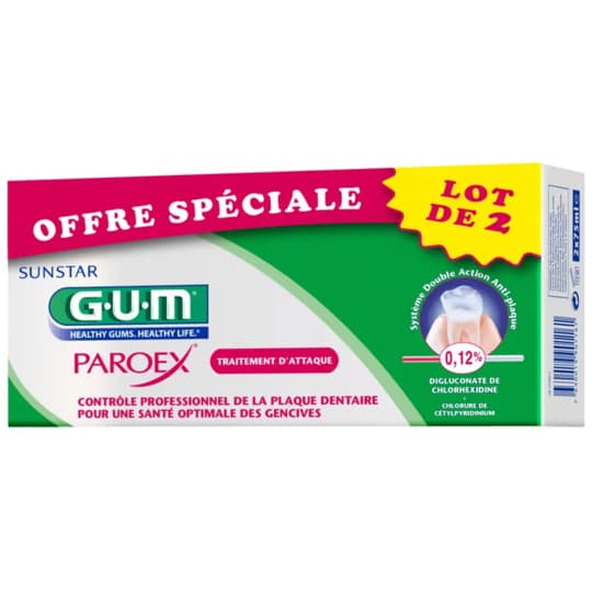 GUM PAROEX DENT ANTIPLAQUE 75MLX2 — Pharmacie Pharmavance Richard Lenoir