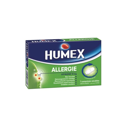 HUMEX 10MG ALLERGIE CETIR CPR S 7 — Pharmacie Pharmagreen Boucicaut