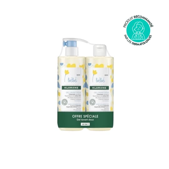 KLORANE BB GEL LAV DOUX 500MLX2 — PHARMACIE DES CLINIQUES