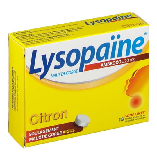 LYSOPAINE CITRON 20MG S/S PAST 18 — Pharmacie Du Lilas
