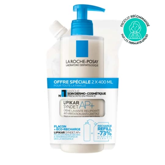 LIPIKAR SYNDET AP+ LAV 400ML+RECH — Pharmacie des Colmariens by Nexum