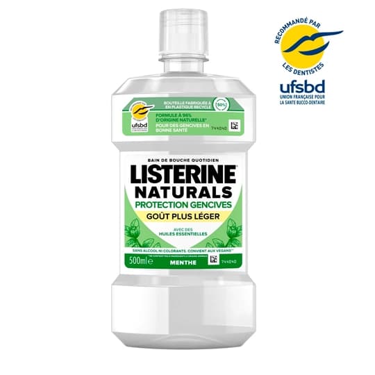 LISTERINE B/BOUC NATUR MENTH 500ML — Pharmacie Chartreuse