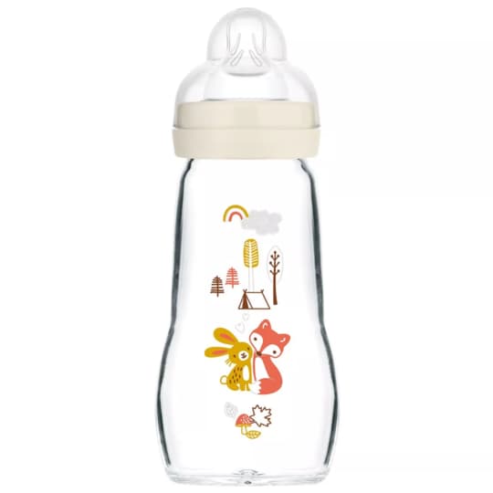 Mam Biberon en Verre Débit 2 Blanc, 260 ml — Pharmacie Neyret
