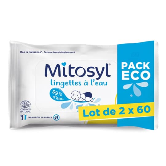 MITOSYL LINGETTE A L'EAU 60X2 — Grande Pharmacie de Grenelle