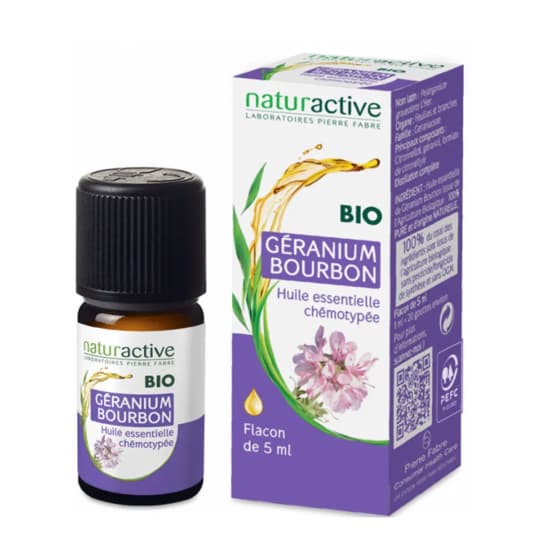 Naturactive Huile Essentielle Bio Huile essentielle de geranium bourbon. fl 5 ml — Pharmacie Apothical Nanterre Université