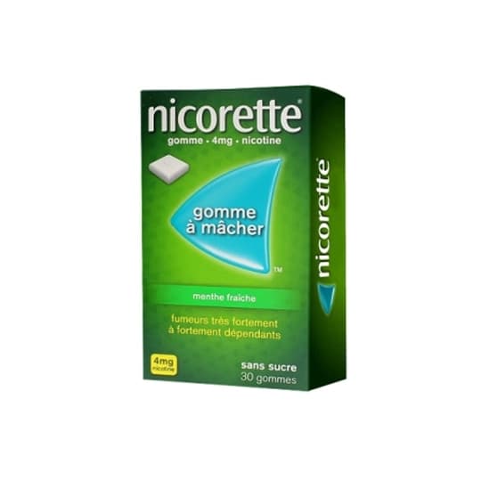 NICORETTE 4MG GOMME MENT FRA SS 30 — Pharmacie du Centre Gennevilliers