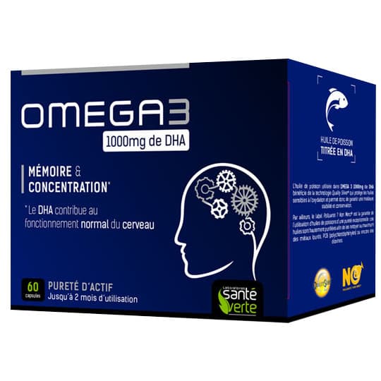OMEGA 3 DHA1000 SANTE VERTE CAPS60 — Pharmacie Maritime