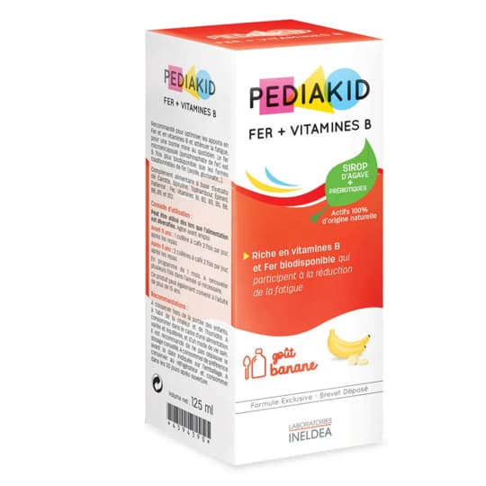 Ineldea pediakid fer + vitamines b complément pour enfant - 125 ml — Pharmacie de l’Arc