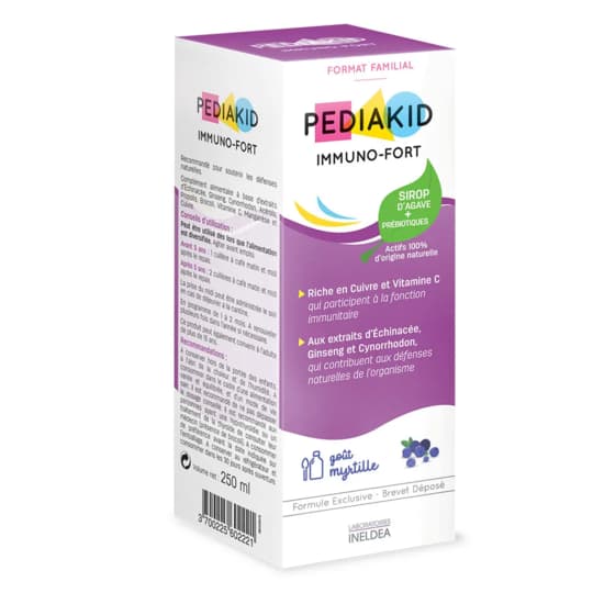 PEDIAKID IMMUNO FORT SP MYRT 250ML — Pharmacie Européenne 24/24 de la place de clichy