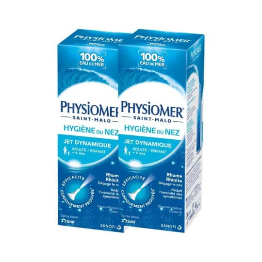 PHYSIOMER SOL JET DYNAMIQ 135ML X2 — Pharmacie Européenne 24/24 de la place de clichy