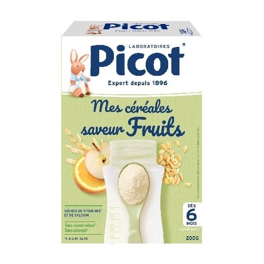 PICOT CEREALE FRUIT 6M 200G — Pharmacie de la Mairie Montataire