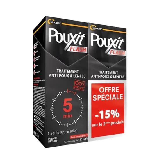 POUXIT FLASH A/POUX&LENTE 150MLX2 — Pharmacie Du Lilas