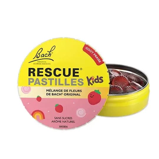 RESCUE PASTILLE KIDS FRAISE 50G — Pharmacie du Soleil Elsie Santé