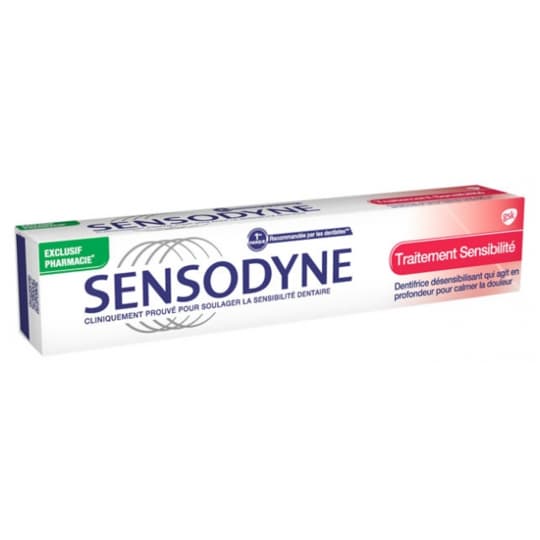 Sensodyne Dentifrice Traitement sensibilité, 75 ml — Pharmacie Pharmavance Richard Lenoir