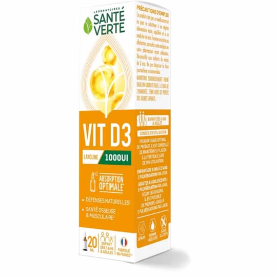 SANTE VERTE VIT D3 1000UI 20ML — Pharmacie de la Fontaine - Valenciennes