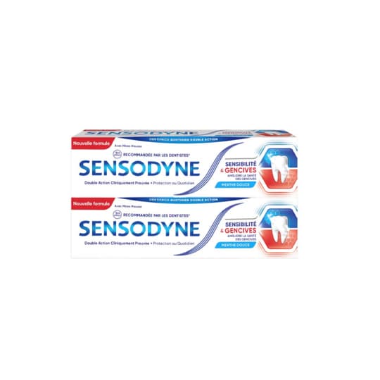 Sensodyne Expert Protect Sensibilite Gencives Pate Dentifrice Menthe Fraiche 75ml X2