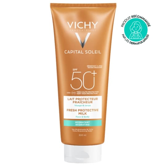 Vichy capital soleil lait spf50 visage et corps 300 ml — PHARMACIE DE LA GARE Nancy