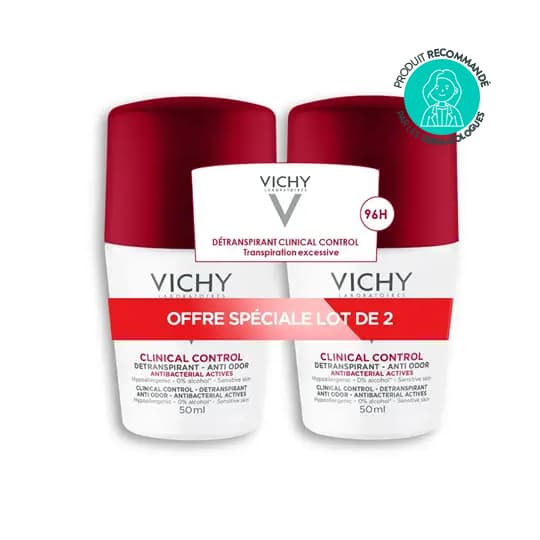 VICHY CLINICAL CONT DETR96H 2X50ML — Pharmacie Fontaine Tours