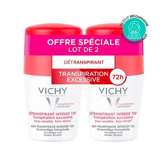 Vichy detranspirant intensif bille, 2 x 50 ml — Pharmacie Pharmavance Puteaux