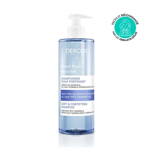 Vichy Dercos Mineral Doux Shampooing Doux Fortifiant, 400 ml — Pharmacie Pharmavance Puteaux