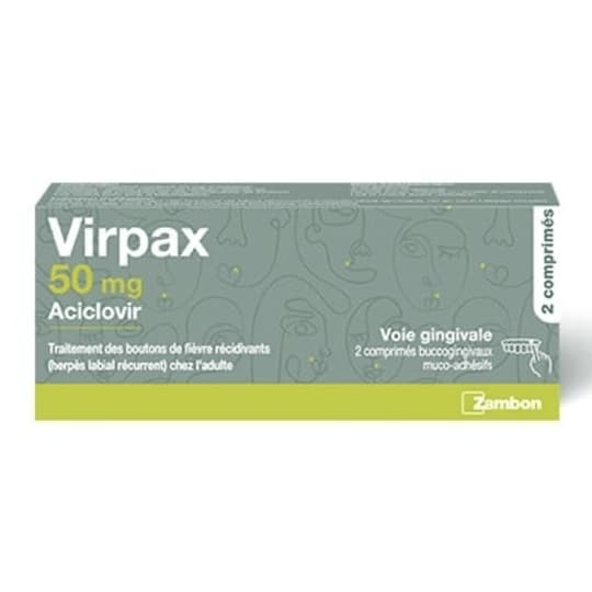 VIRPAX 50MG CPR BUCCOGINGIVAL 2 — Pharmacie Maritime