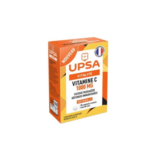 VITAMINE C 1000MG UPSA CPR CROQ 20 — Pharmacie Anthéa - Totum Antibes