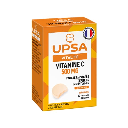 VIT C 500MG UPSA CPR CROQ 15 X2 — Pharmacie des Mèches